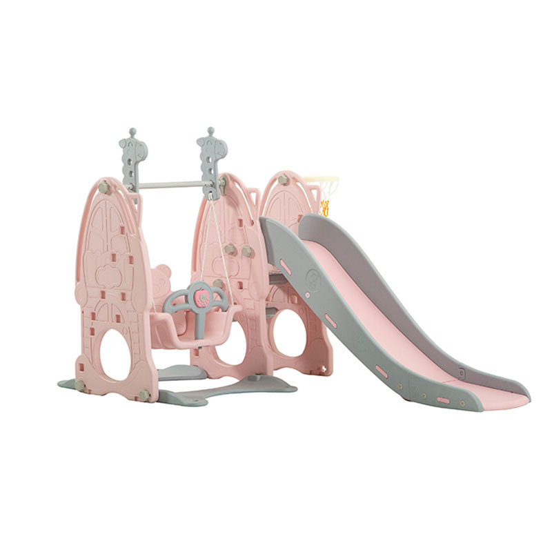 pink Toddler Playground Slide Set