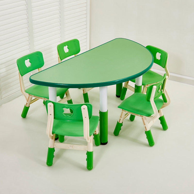 Fireproof Board Half Round Table (Plastic Lifting Feet),Fireproof Board