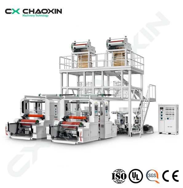 ABA Twin Units LDPE/HDPE High Speed Automatic Film Blowing Machine (With Automatic PLC Winder)