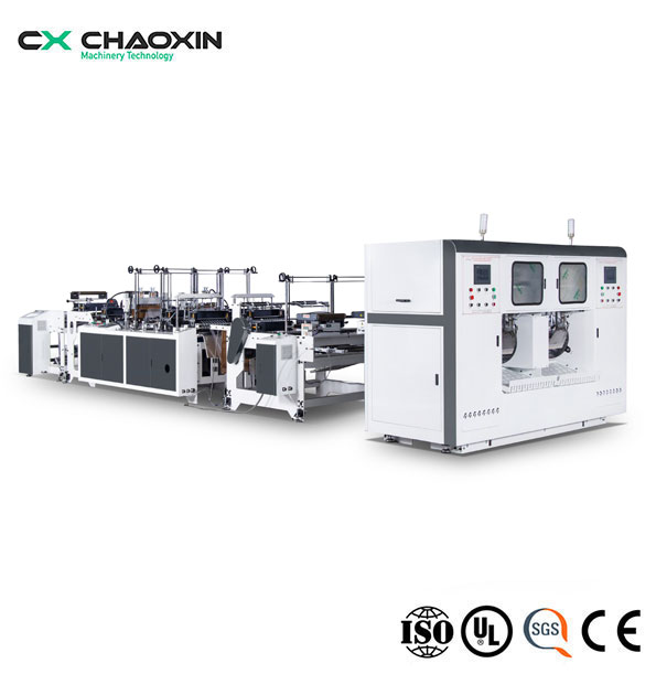 Automatic Double Lines T-Shirt / Flat Rolling Bag Making Machine (With Core)