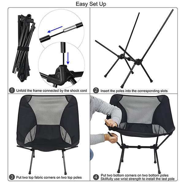 Outdoor Camping And Fishing Portable Folding Moon Chair