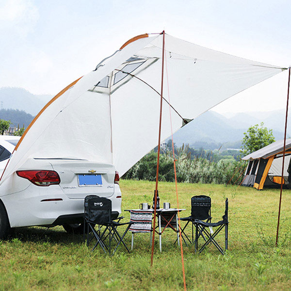 Car Camping Tarp Shelter Covered Tarp Tent Shelter Shade Tarp With Sun Shelter