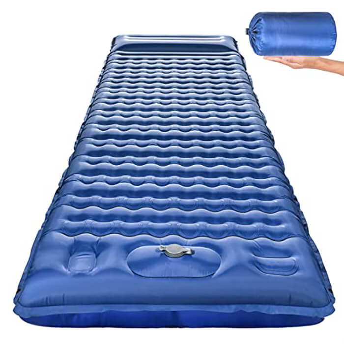 10cm Thick Foot Press Sleeping Mat Pad with Pillow