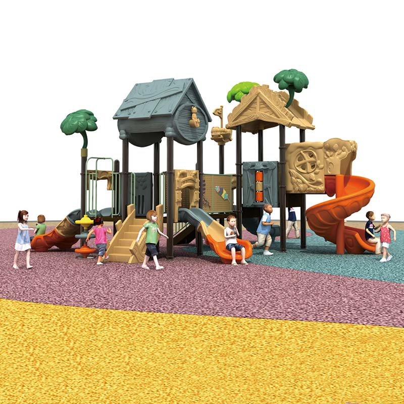 Jungle Themed Children Outdoor Playground with Slide