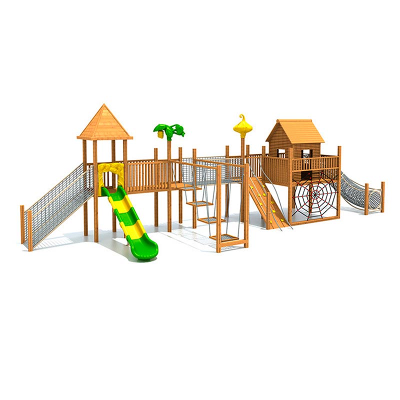 Wooden Playground With Slide For Kids