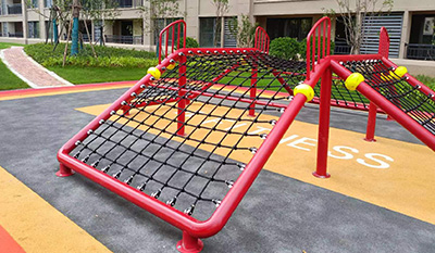 Playground With Rock Climbing Wall