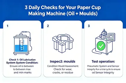 3 Daily Checks for Your Paper Cup Making Machine (Oil + Moulds)