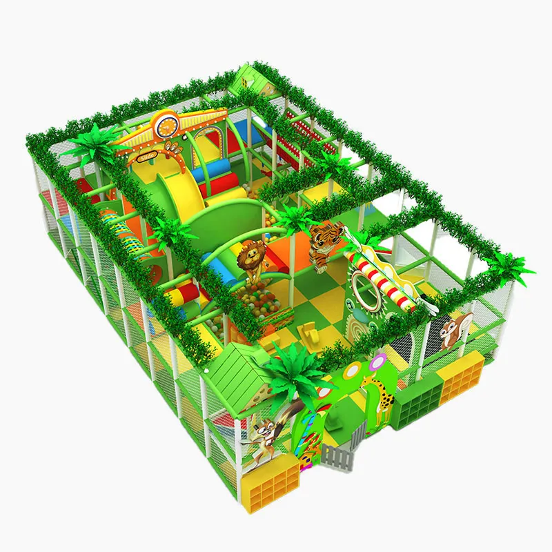 Jungle Indoor Play Equipment Factory with Slide